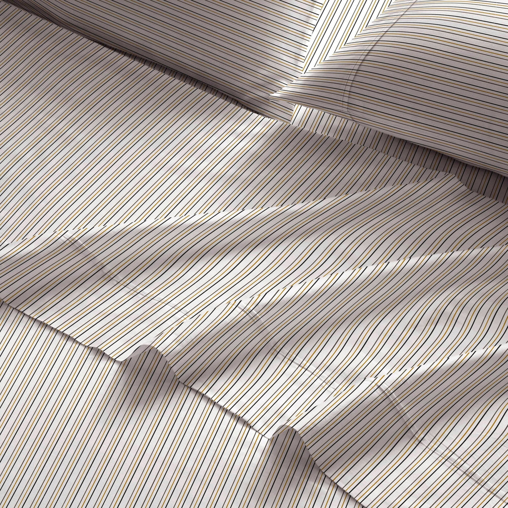 Parure de lit imprimée en percale de coton Brielle Home