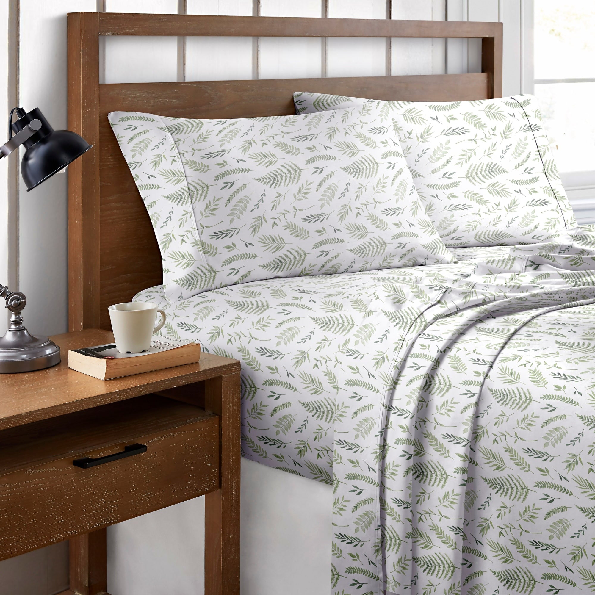 Parure de lit imprimée en percale de coton Brielle Home