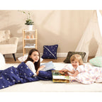 Tapis de sieste pliable Brielle Home à imprimé camouflage vert avec oreiller intégré