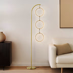 Lampadaire industriel Brightech Nova 74 po à 3 anneaux lumineux à DEL ultra-lumineux avec variateur à 3 voies