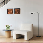 Lampadaire LED industriel Brightech Leaf de 53 po à intensité variable à 3 voies avec abat-jour empire en métal laiton