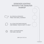 Lampadaire industriel Brightech Nova 74 po à 3 anneaux lumineux à DEL ultra-lumineux avec variateur à 3 voies