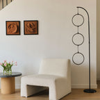 Lampadaire industriel Brightech Nova 74 po à 3 anneaux lumineux à DEL ultra-lumineux avec variateur à 3 voies