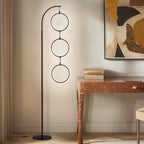 Lampadaire industriel Brightech Nova 74 po à 3 anneaux lumineux à DEL ultra-lumineux avec variateur à 3 voies