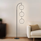 Lampadaire industriel Brightech Nova 74 po à 3 anneaux lumineux à DEL ultra-lumineux avec variateur à 3 voies