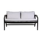 Ensemble de conversation Brighton en bois massif et corde, 4 pièces