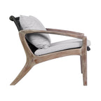 Ensemble de conversation Brighton en bois massif et corde, 4 pièces