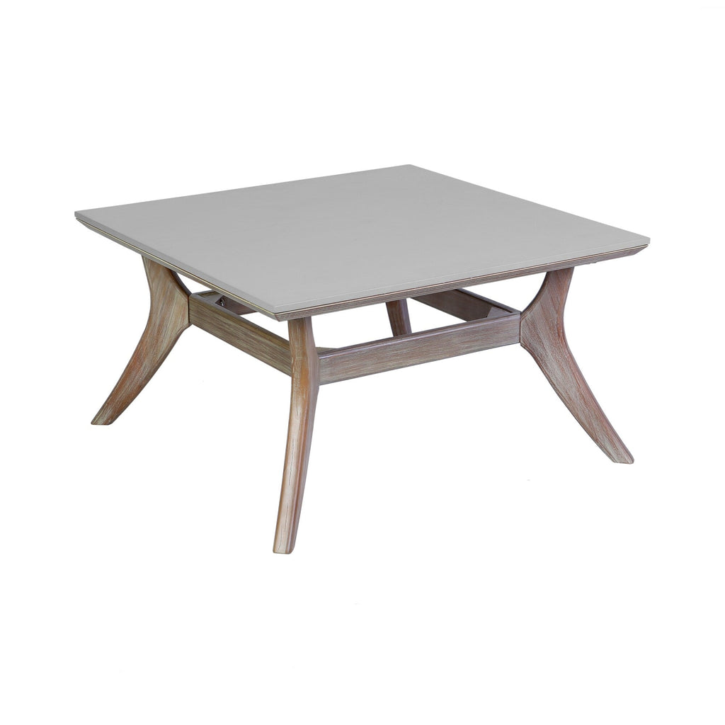 Ensemble de conversation Brighton en bois massif et corde, 4 pièces