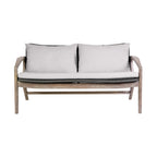 Ensemble de conversation Brighton en bois massif et corde, 4 pièces