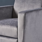 Fauteuil inclinable Brightwood à dossier haut et pieds en acier inoxydable par Christopher Knight Home