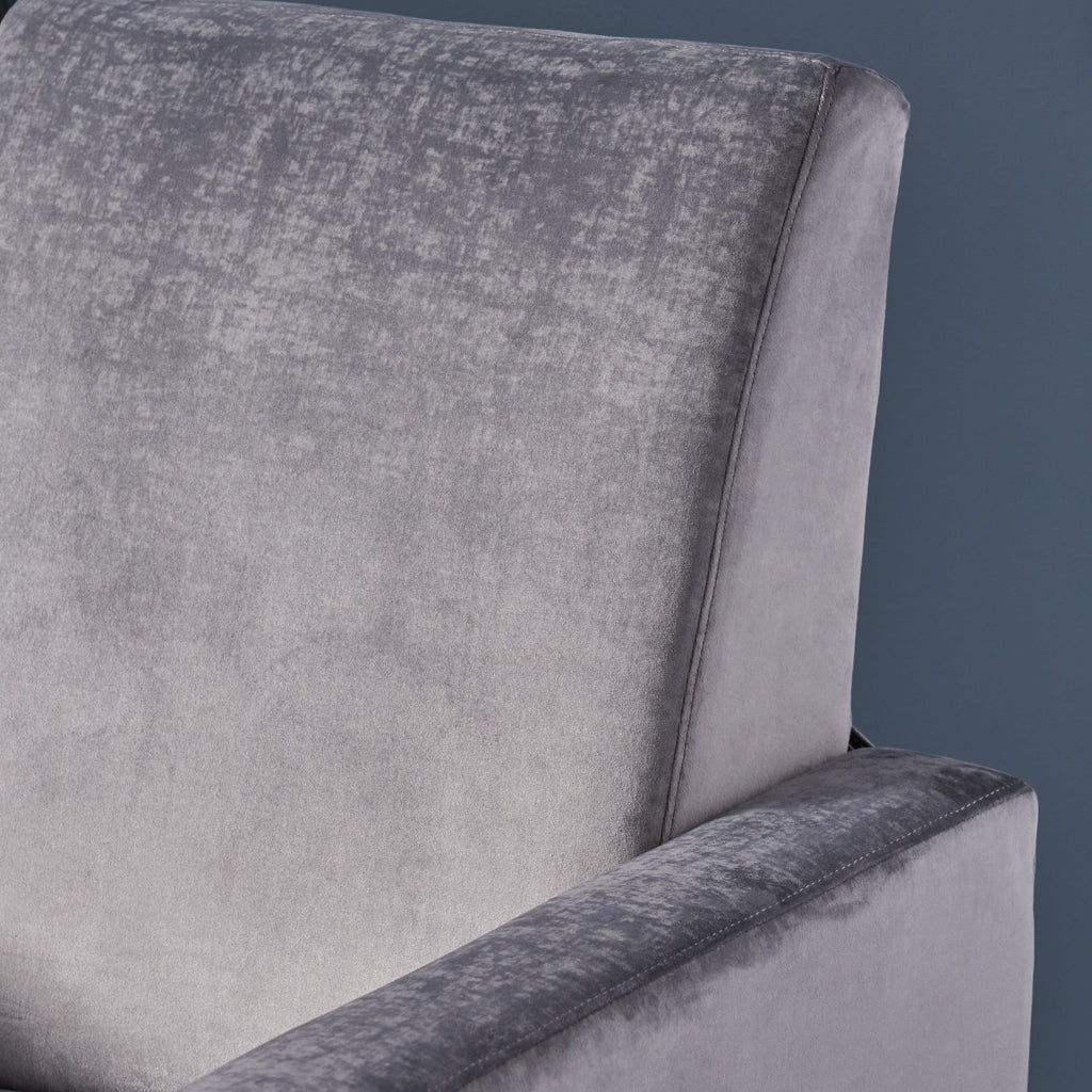 Fauteuil inclinable Brightwood à dossier haut et pieds en acier inoxydable par Christopher Knight Home