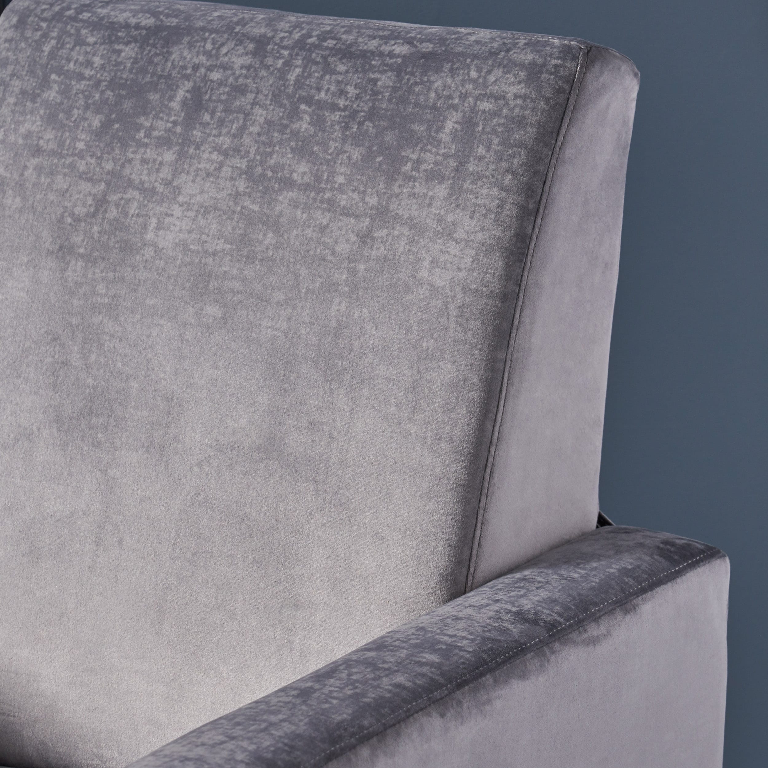 Fauteuil inclinable Brightwood à dossier haut et pieds en acier inoxydable par Christopher Knight Home