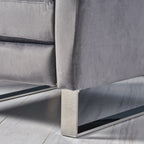 Fauteuil inclinable Brightwood à dossier haut et pieds en acier inoxydable par Christopher Knight Home