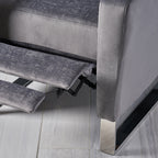 Fauteuil inclinable Brightwood à dossier haut et pieds en acier inoxydable par Christopher Knight Home