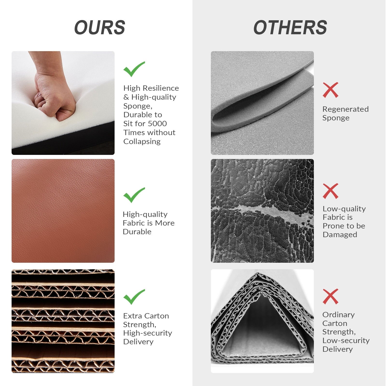 Fauteuil inclinable moderne Brigida en cuir véritable avec garniture cloutée et repose-pieds réglable, lot de 2 par HULALA HOME