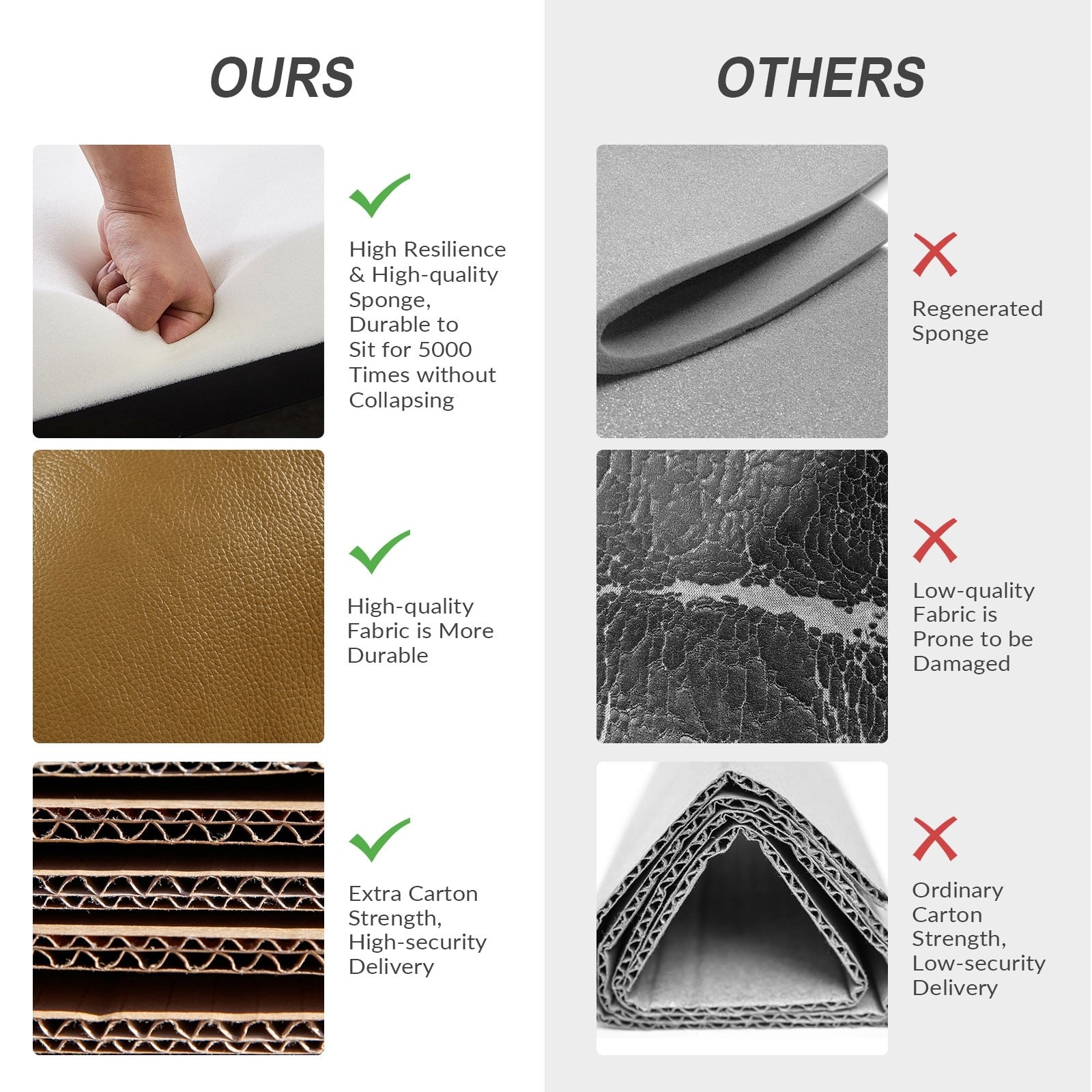 Fauteuil inclinable moderne Brigida en cuir véritable avec garniture cloutée et repose-pieds réglable, lot de 2 par HULALA HOME