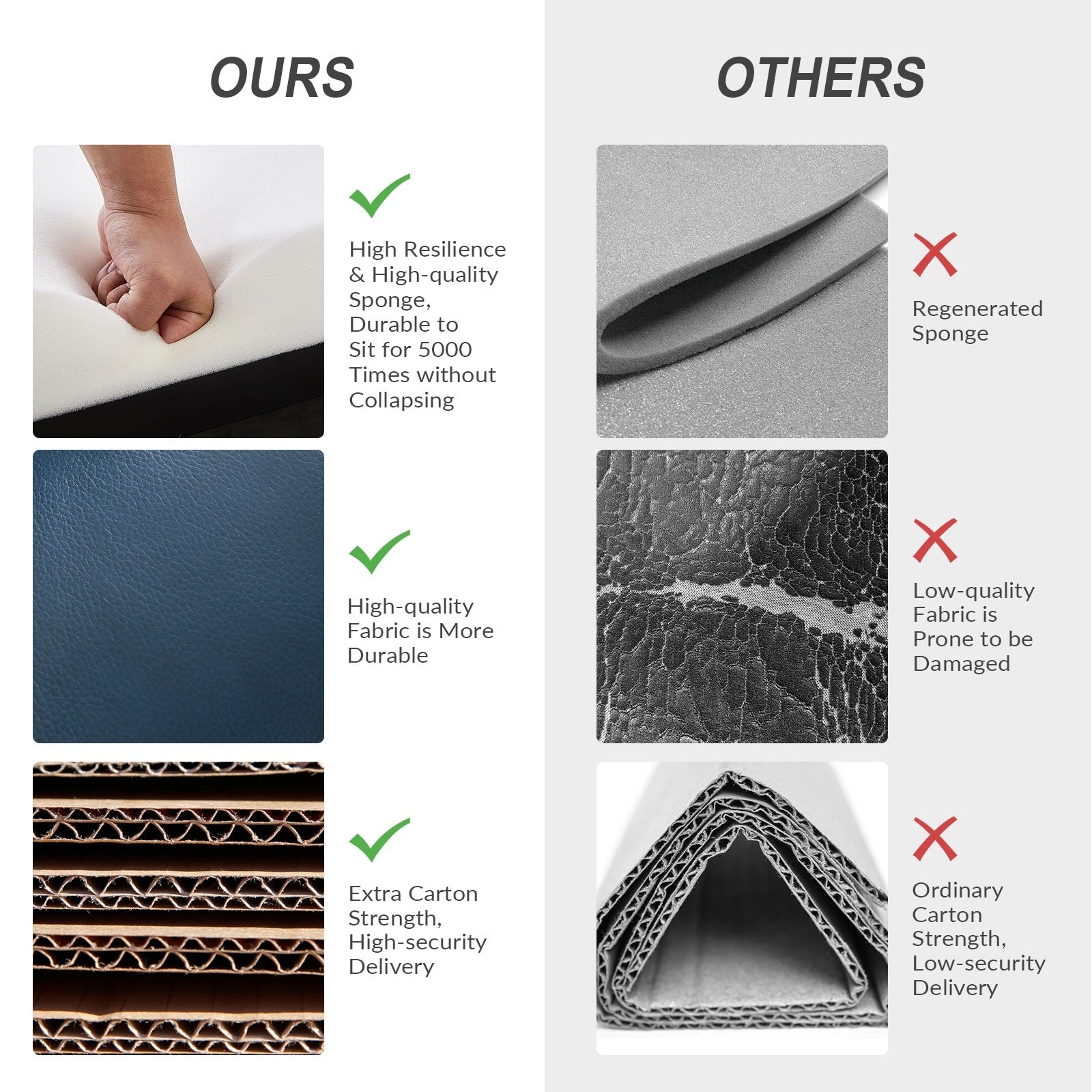 Fauteuil inclinable moderne Brigida en cuir véritable avec garniture cloutée et repose-pieds réglable, lot de 2 par HULALA HOME