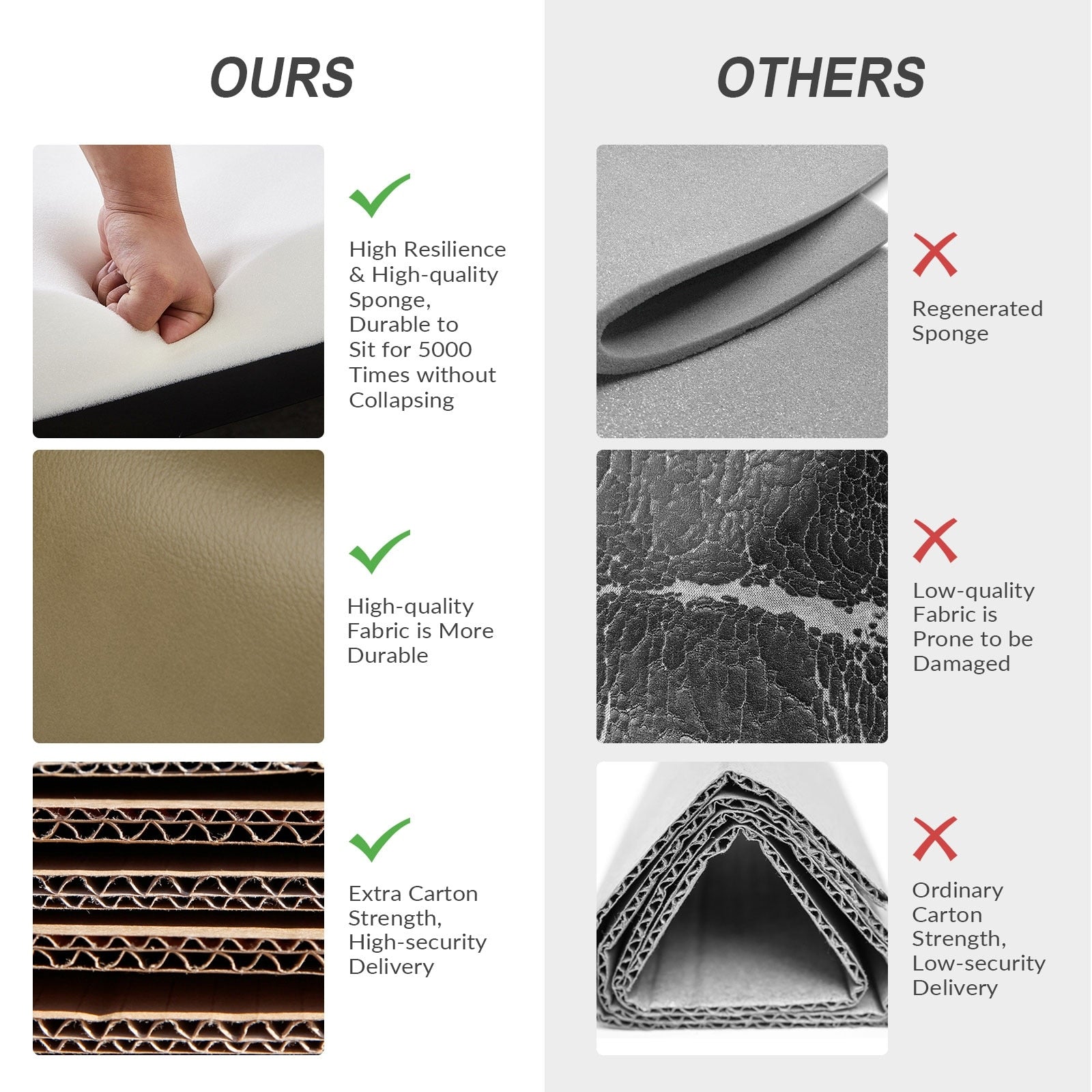 Fauteuil inclinable moderne Brigida en cuir véritable avec garniture cloutée et repose-pieds réglable, lot de 2 par HULALA HOME