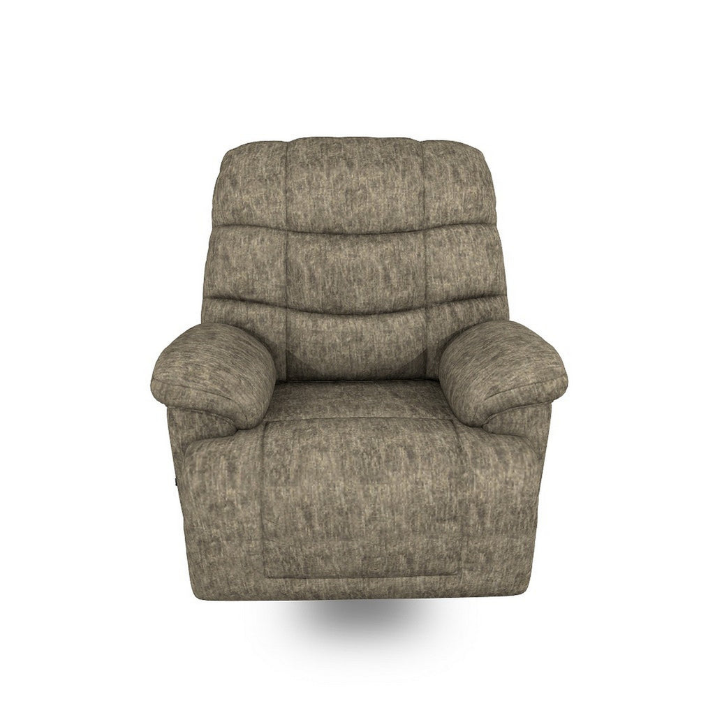 Fauteuil inclinable manuel Bril, 44 pouces, surdimensionné, polyester gris taupe