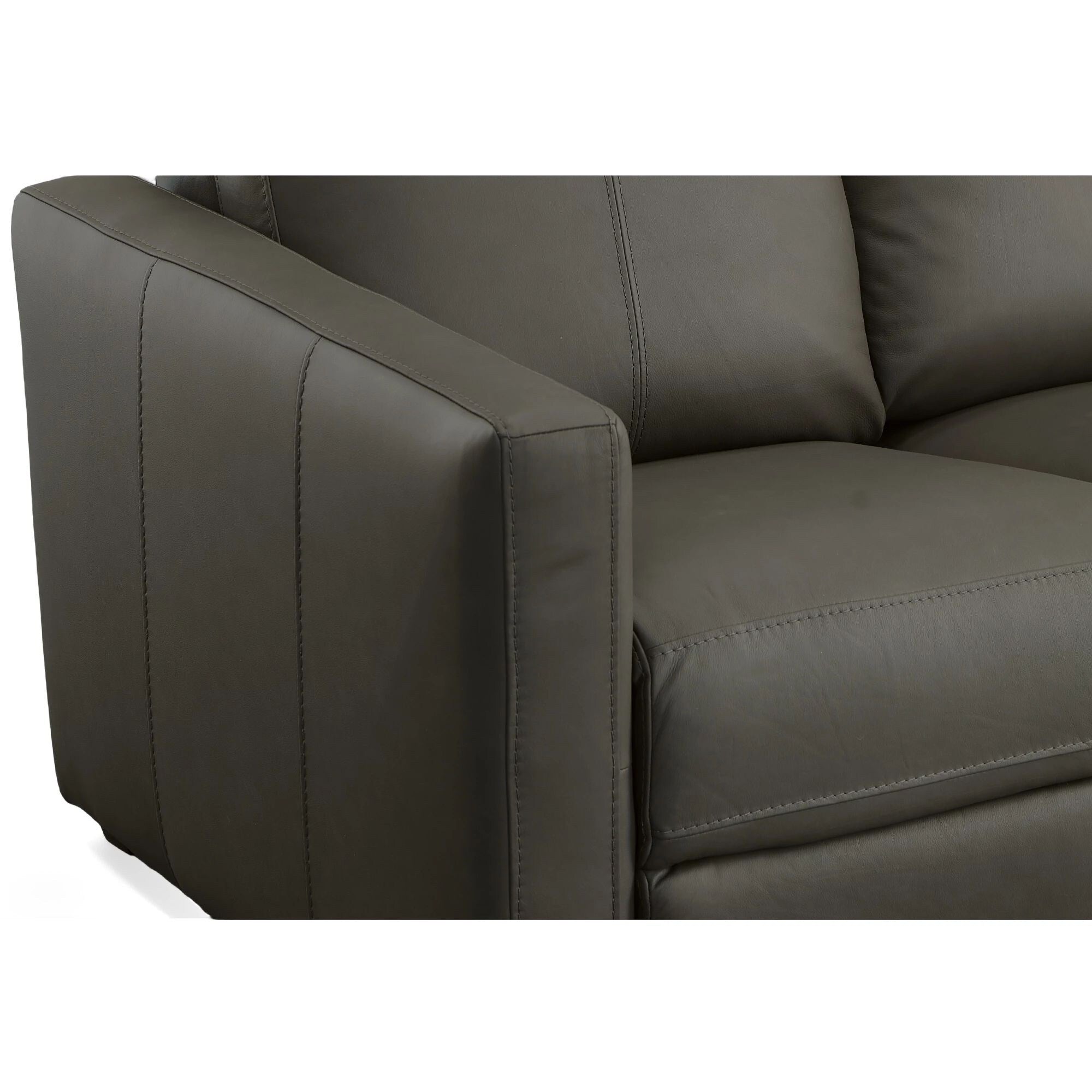 Canapé inclinable électrique Broadway en cuir avec appuie-têtes électriques par Flexsteel