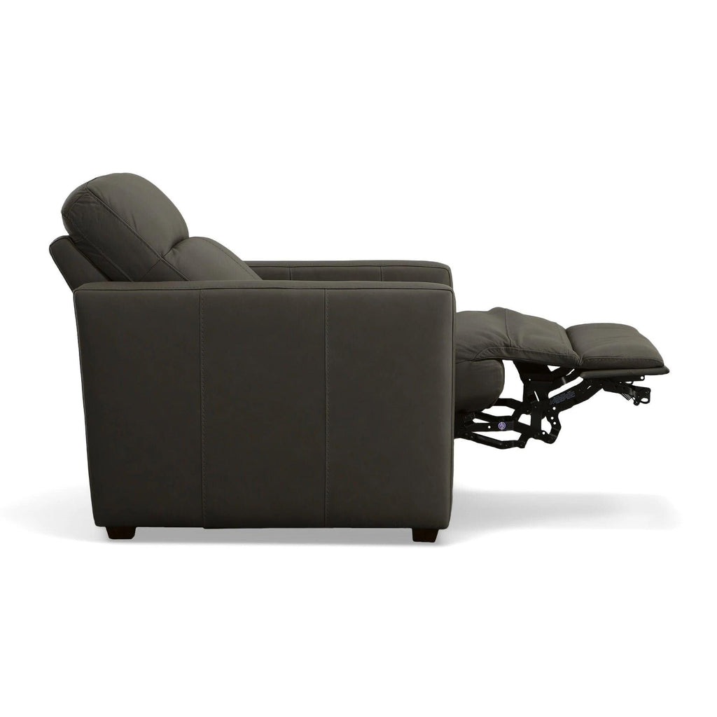 Fauteuil inclinable électrique Broadway en cuir de qualité supérieure avec appui-tête électrique par Flexsteel
