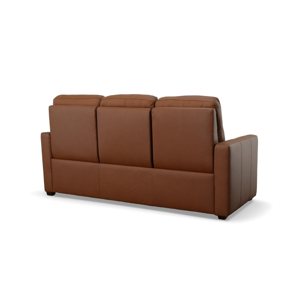 Canapé inclinable électrique Broadway en cuir avec appuie-têtes électriques par Flexsteel