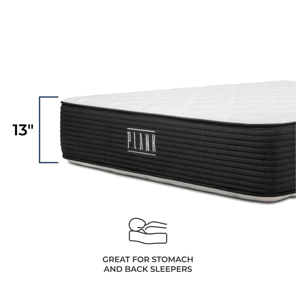 Matelas Brooklyn Bedding Plank 13 Luxe double face ferme/ultra ferme avec housse rafraîchissante