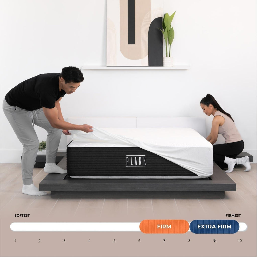 Matelas Brooklyn Bedding Plank 13 Luxe double face ferme/ultra ferme avec housse rafraîchissante