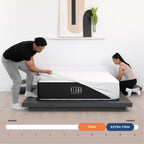 Matelas Brooklyn Bedding Plank 13 Luxe double face ferme/ultra ferme avec housse rafraîchissante