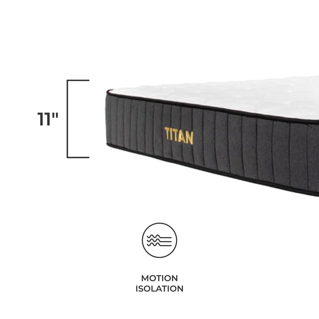 Brooklyn Bedding Titan 11 Hybrid pour dormeurs de grande taille avec housse rafraîchissante