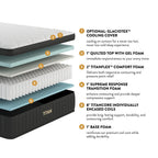 Brooklyn Bedding Titan 13 Hybrid Luxe pour dormeurs de grande taille