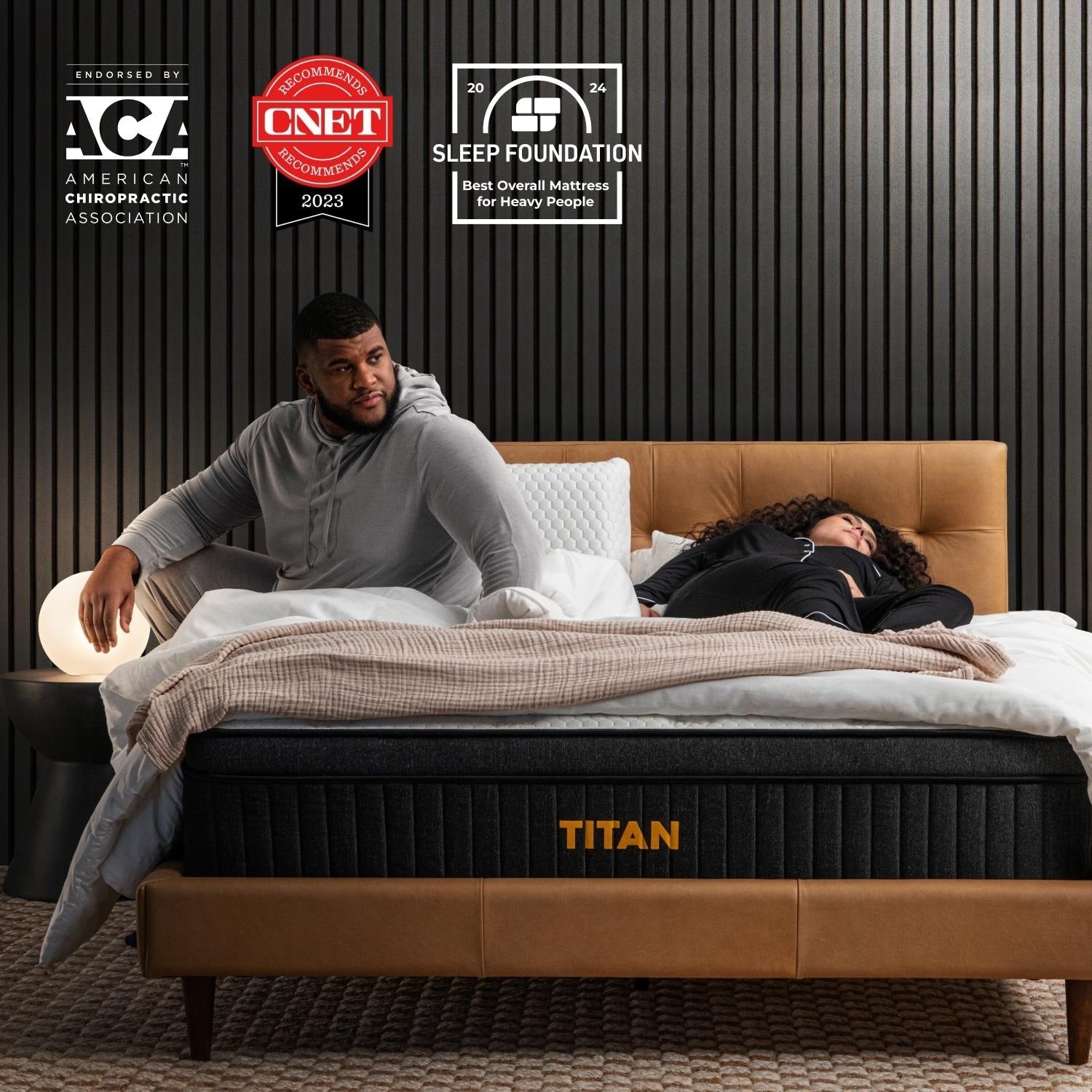 Brooklyn Bedding Titan 13 Hybrid Luxe pour dormeurs de grande taille