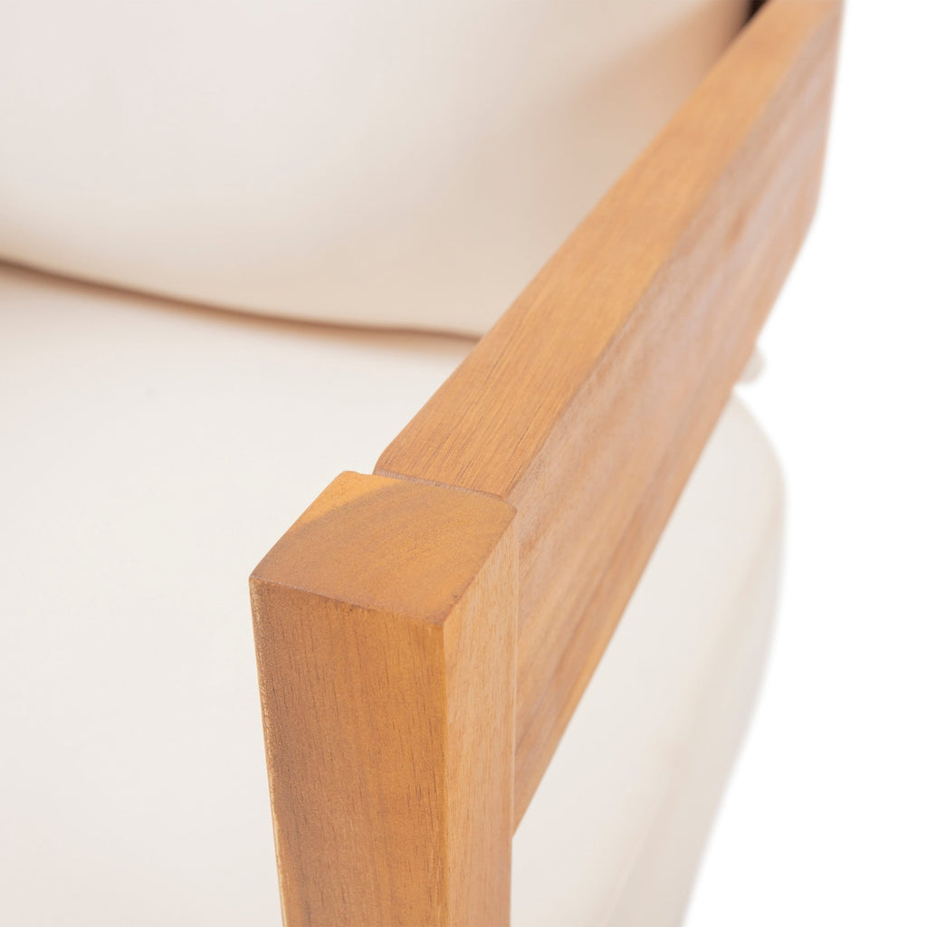 Ensemble causeuse d'extérieur en bois d'acacia Brooklyn avec table basse par Christopher Knight Home