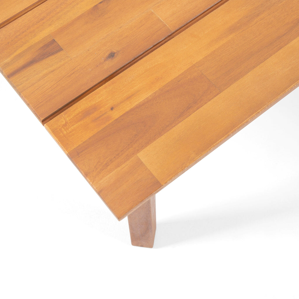 Ensemble causeuse d'extérieur en bois d'acacia Brooklyn avec table basse par Christopher Knight Home