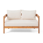 Ensemble causeuse d'extérieur en bois d'acacia Brooklyn avec table basse par Christopher Knight Home