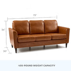 Canapé Brookside Clara 73 à accoudoirs incurvés rembourrés