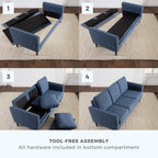 Canapé Brookside Clara 73 à accoudoirs incurvés rembourrés