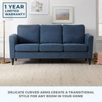 Canapé Brookside Clara 73 à accoudoirs incurvés rembourrés