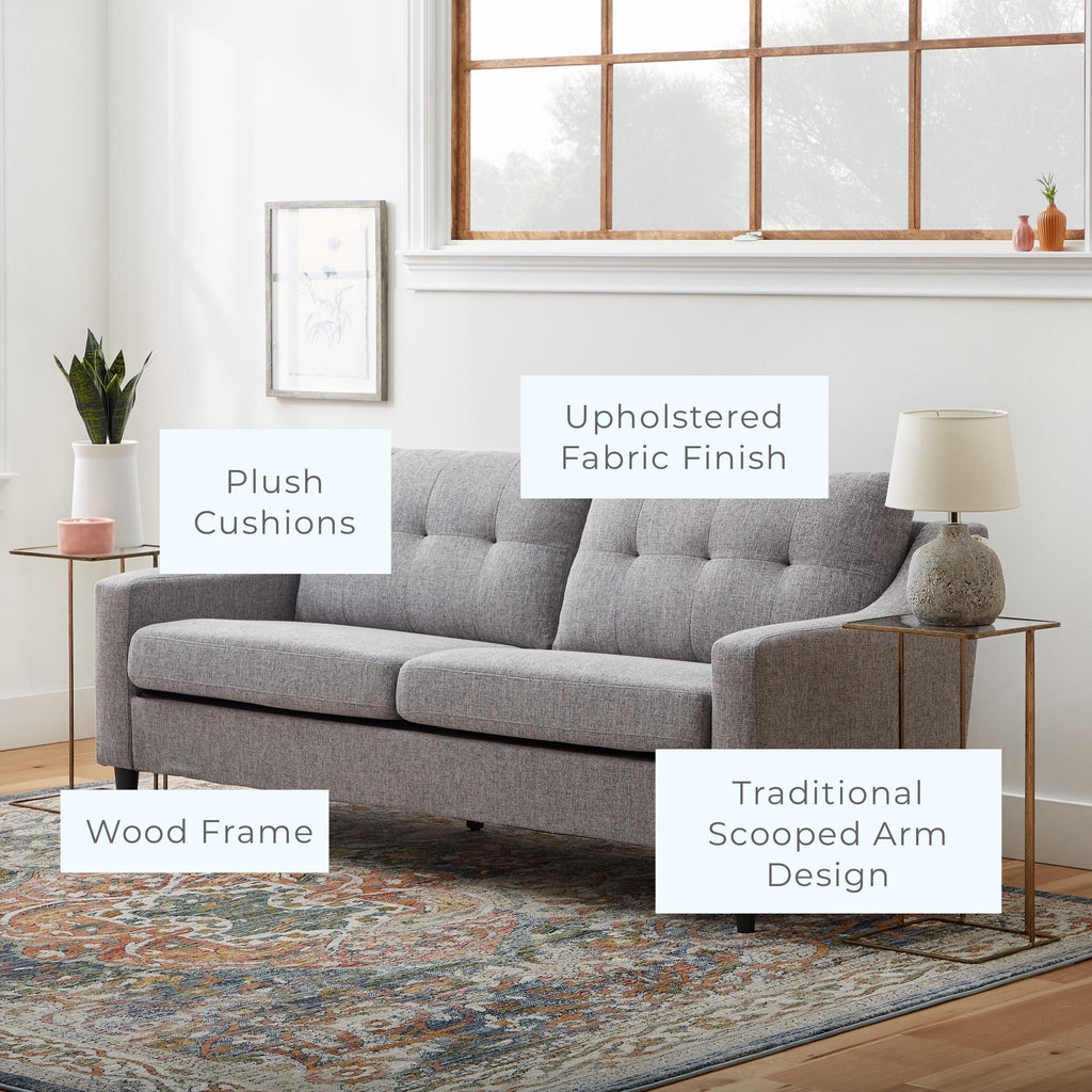 Canapé Brookside Ellen 75 à accoudoirs arrondis rembourré