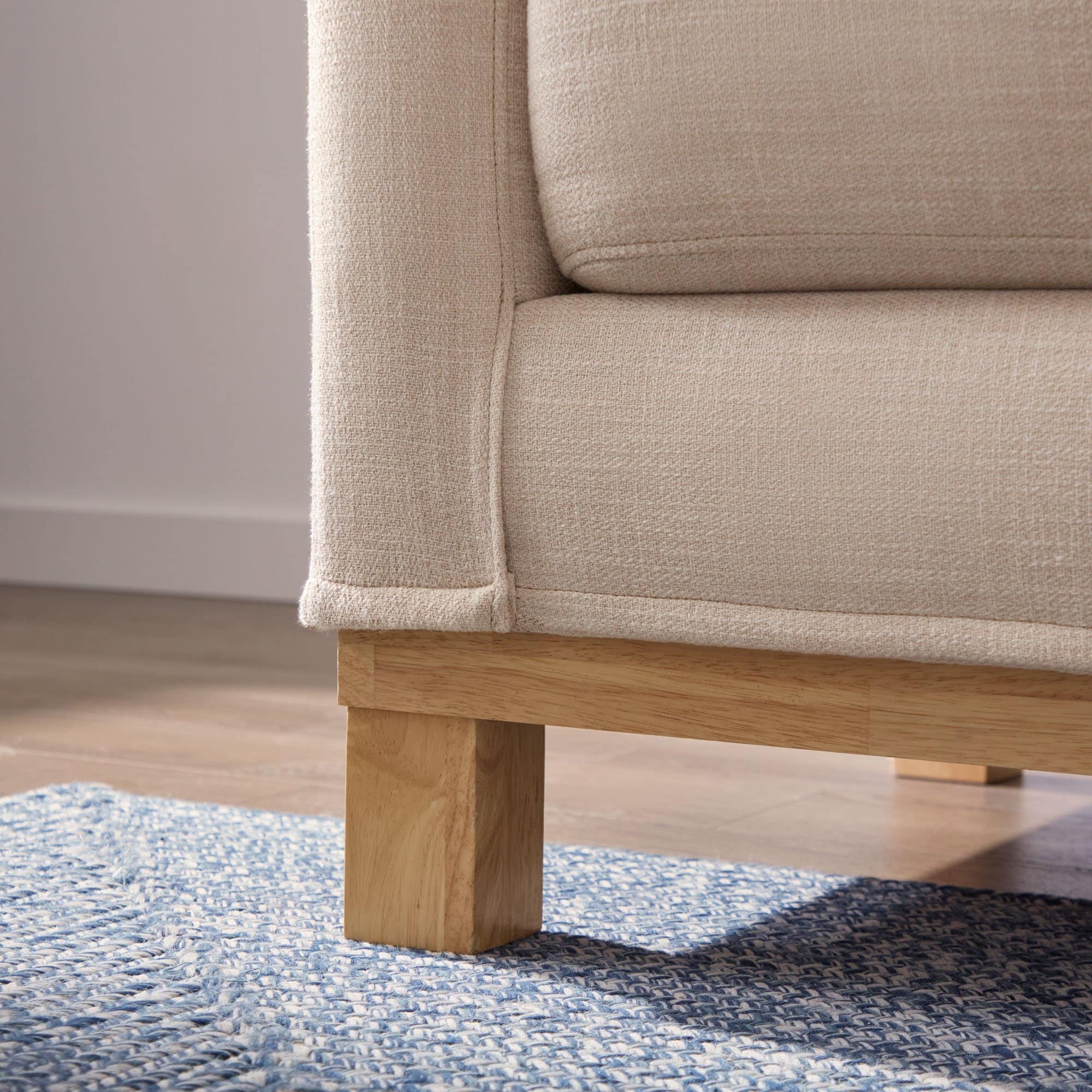 Canapé Brookside Kay avec base en bois rembourrée