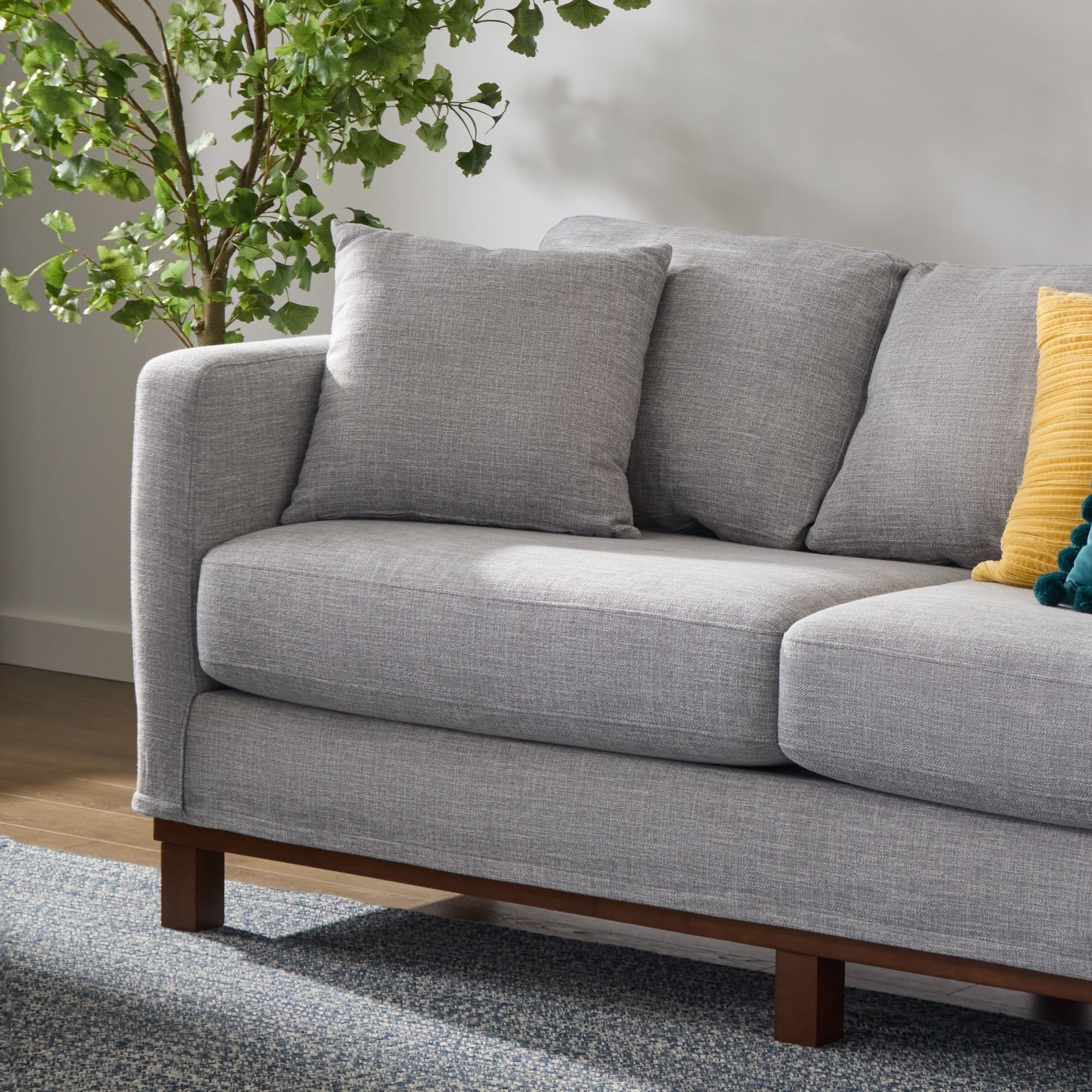 Canapé Brookside Kay avec base en bois rembourrée