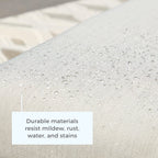 Chaise d'appoint d'extérieur en métal Brookside Meg avec coussins