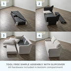 Canapé 3 places Brookside Nelle avec housse rembourrée