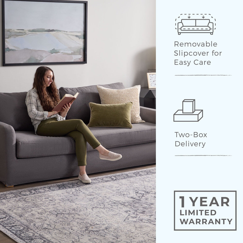 Canapé 3 places Brookside Nelle avec housse rembourrée