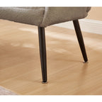 Canapé causeuse Teddy marron 52 avec dossiers matelassés et cadre en bois dur pour le salon.