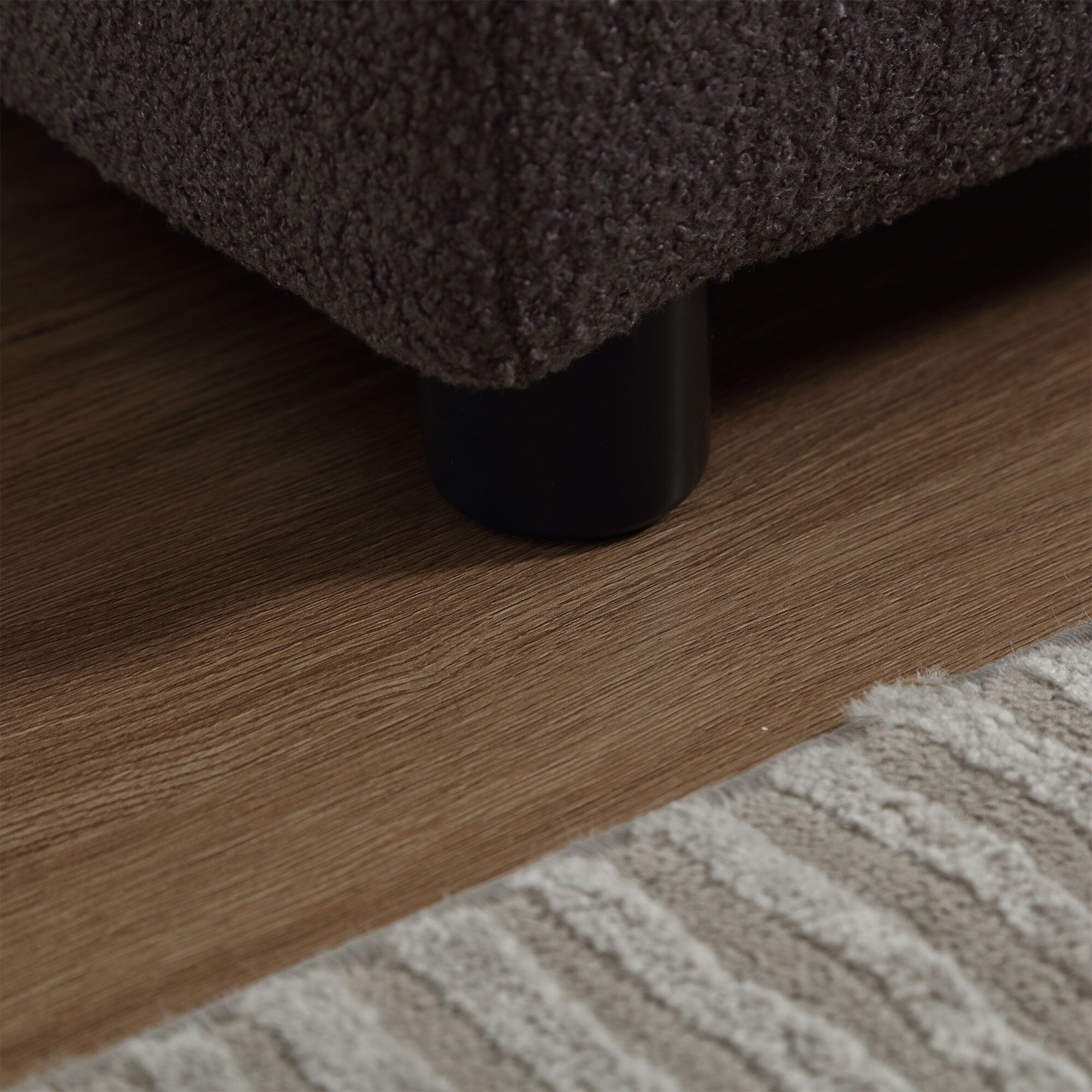 Canapé 2 places en tissu marron 96,46 avec capitonnage à boutons, cadre confortable et robuste pour appartements et salons