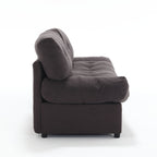 Canapé 2 places en tissu marron 96,46 pouces avec un design rembourré confortable, style nuage et pieds en plastique pour le salon