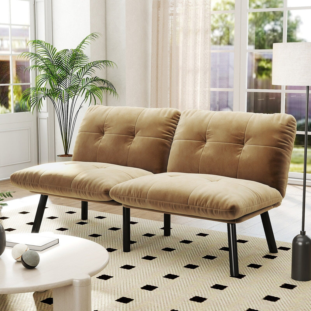 Canapé-lit convertible pliant moderne marron