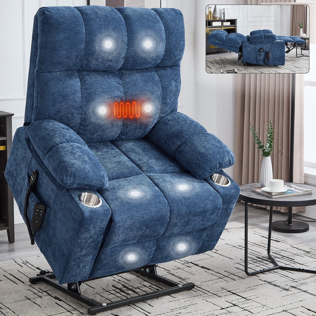 Fauteuil inclinable électrique à double moteur marron, position infinie, jusqu'à 350 lb, en chenille, mécanisme de mouvement robuste