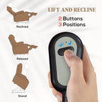 Fauteuil inclinable électrique marron avec massage par vibration, chauffage, positions réglables, télécommande et poches de rangement